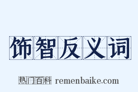 饰智反义词是什么意思的图片